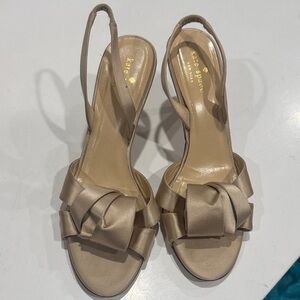 Kate Spade Beige Bow Heels